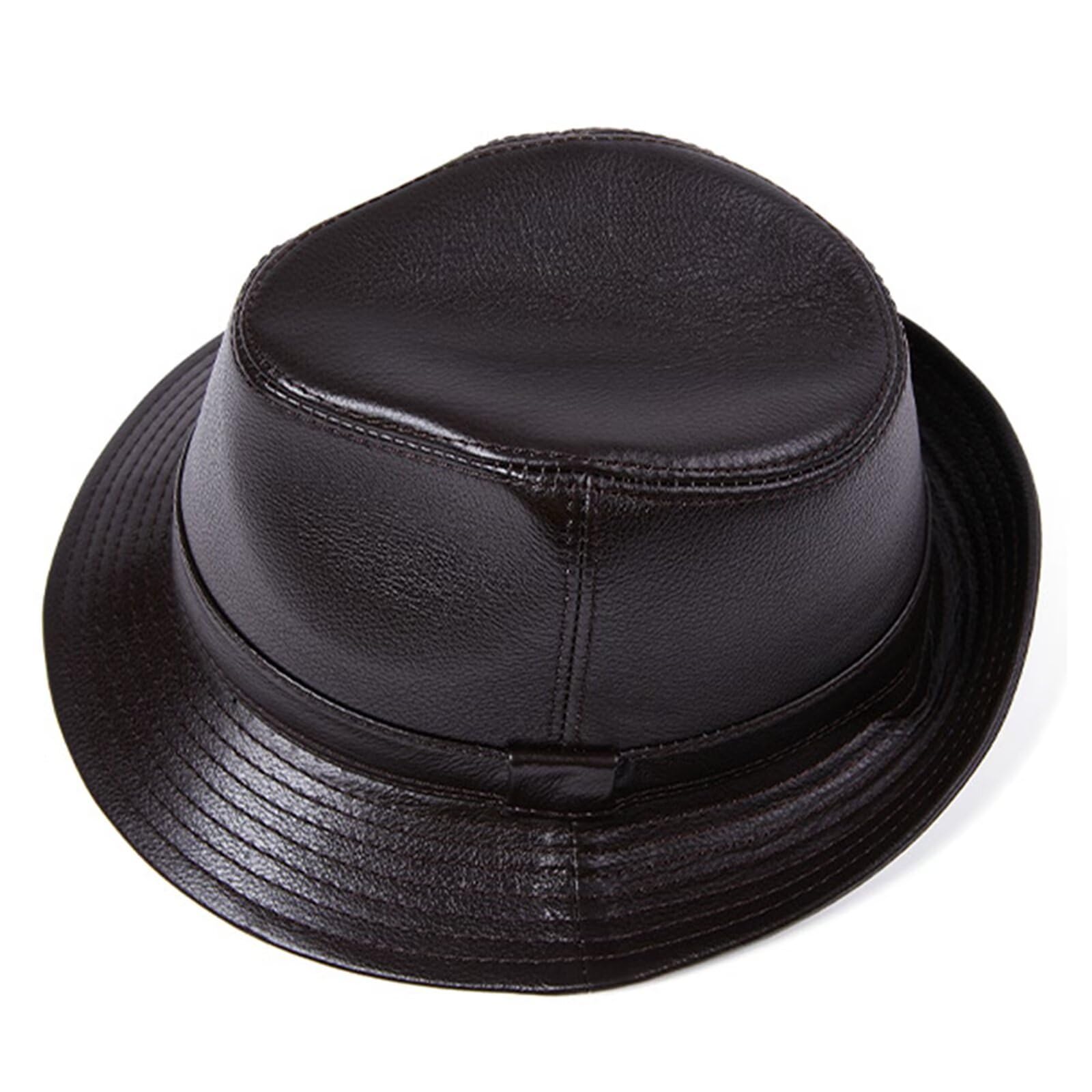 HNVAVQ Cappello Trilby Fedora,Cappello Panama a Tesa Corta, Jazz, Anni '20, Gatsby,Uomo e Donna,Berretto Elegante in Pelle per Feste, Matrimoni, Ballo