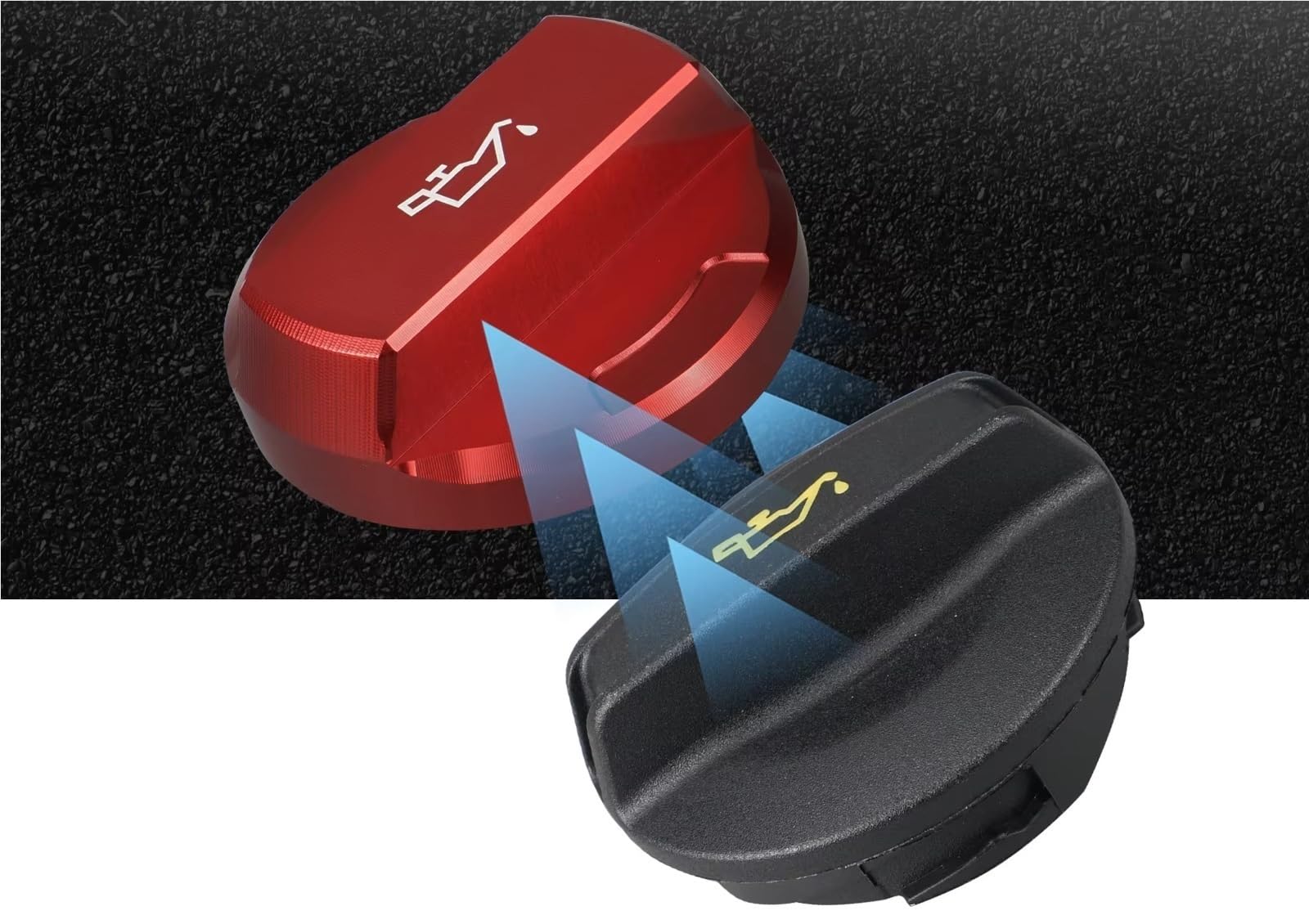 Tapón de llenado de aceite de motor Para VW Para Passat Para B8 Para Golf Para Mk7 Para GTI Para R Para Polo Tapa Llenado Aceite Motor Accesorios Tapón Accesorios Repuesto(Blue)