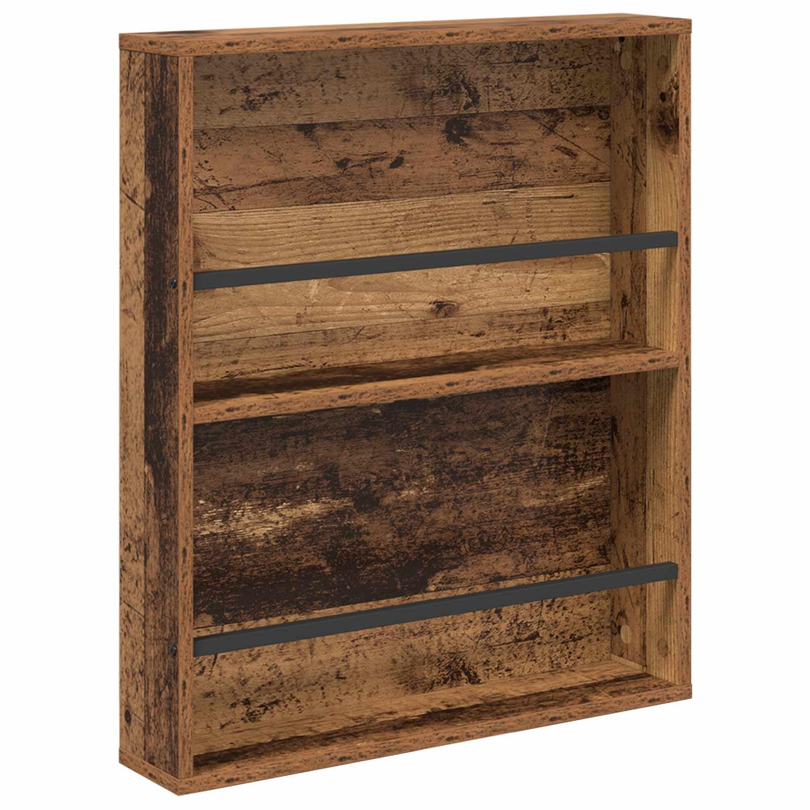 Genérico Estante de revistas 2 pcs Madera Vieja 60 x 12 x 70 cm,Mobiliario,Armarios y Almacenamiento,Revisteros,890837