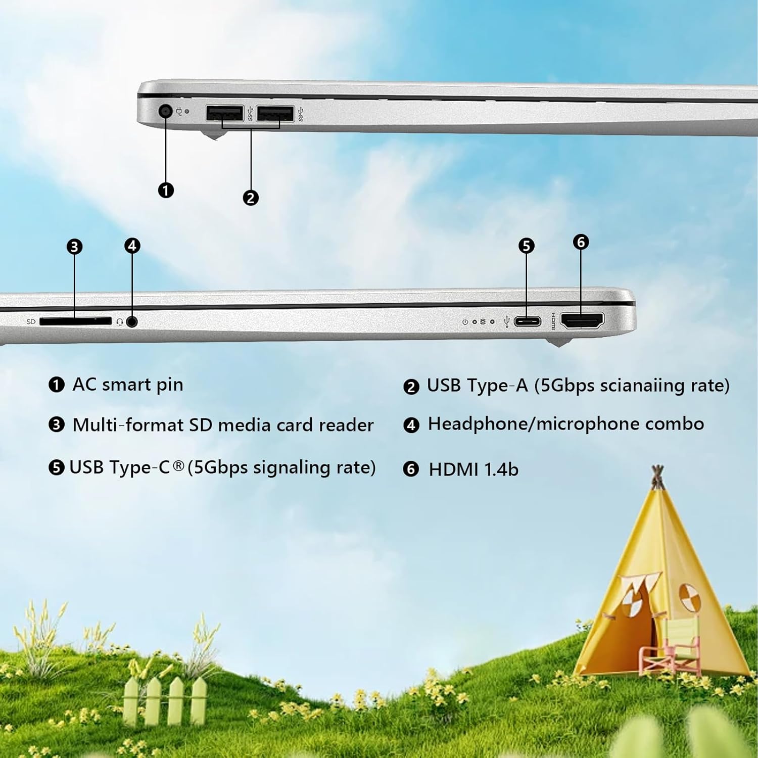 HP 15 Latest Touch Screen 15.6" Laptop, (16GB RAM + 1TB SSD), Intel Core I3-1215U, Windows 11 Pro, Ms Office Pro, 15.6 inches IPS BrightView Display,Bundle Accessories