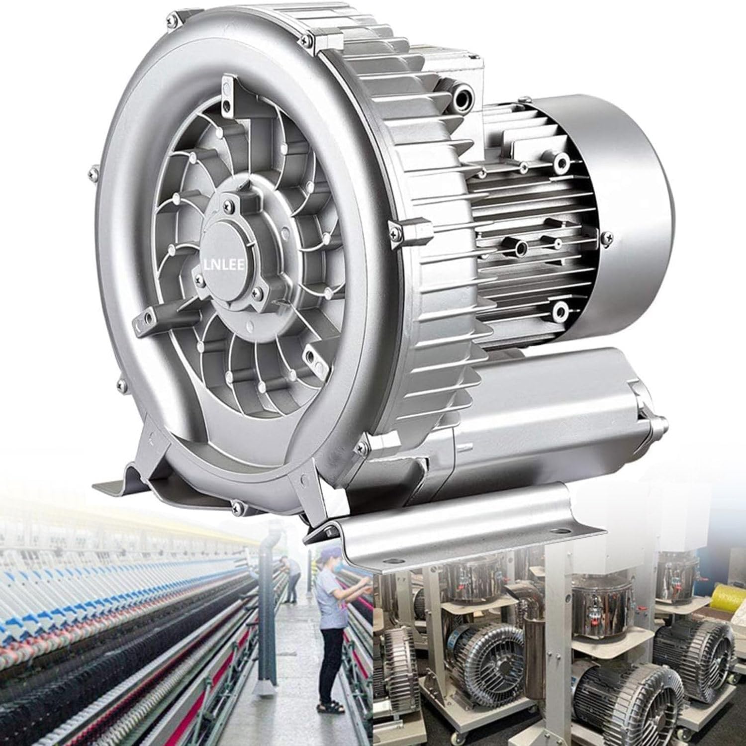 High-Pressure Regenerative Blower 120W-1100W for Sewage Aeration, Aquarium & Fish Pond - 110V/220V, 50Hz, Single Phase Vortex Ring Pump, 0.16HP to 1.48HP