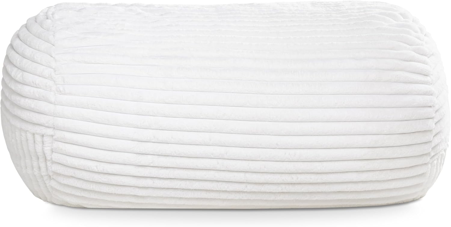 Jaxx Grand Lounger 7 Foot Bean Bag Sofa - Ivory Mondo Fur