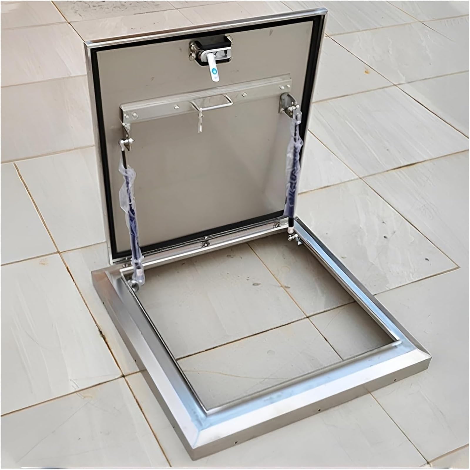 Wlh Alexanders One Color Galvanized Steel Roof Access Hatch Heavy Duty Attic Door Waterproof Skylight Roof Window For Home Use Loft Hatch(In 65 * 65Cm)
