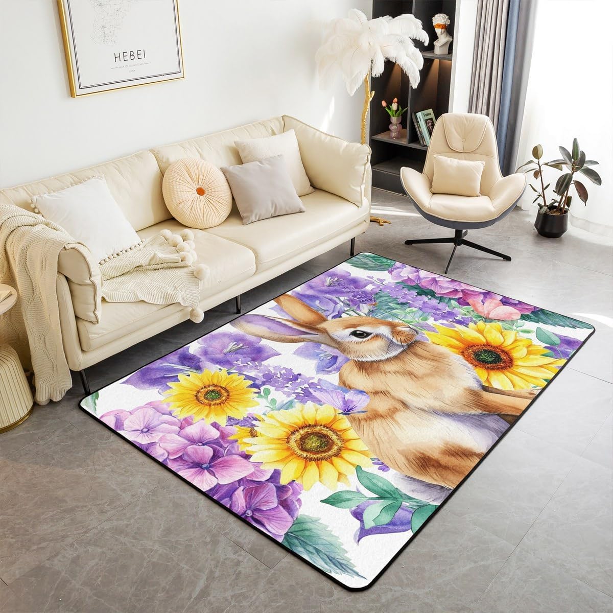 Tapis lapin 3D antidérapant pour créer un coin éveil sécurisé dans le jardin d'enfants