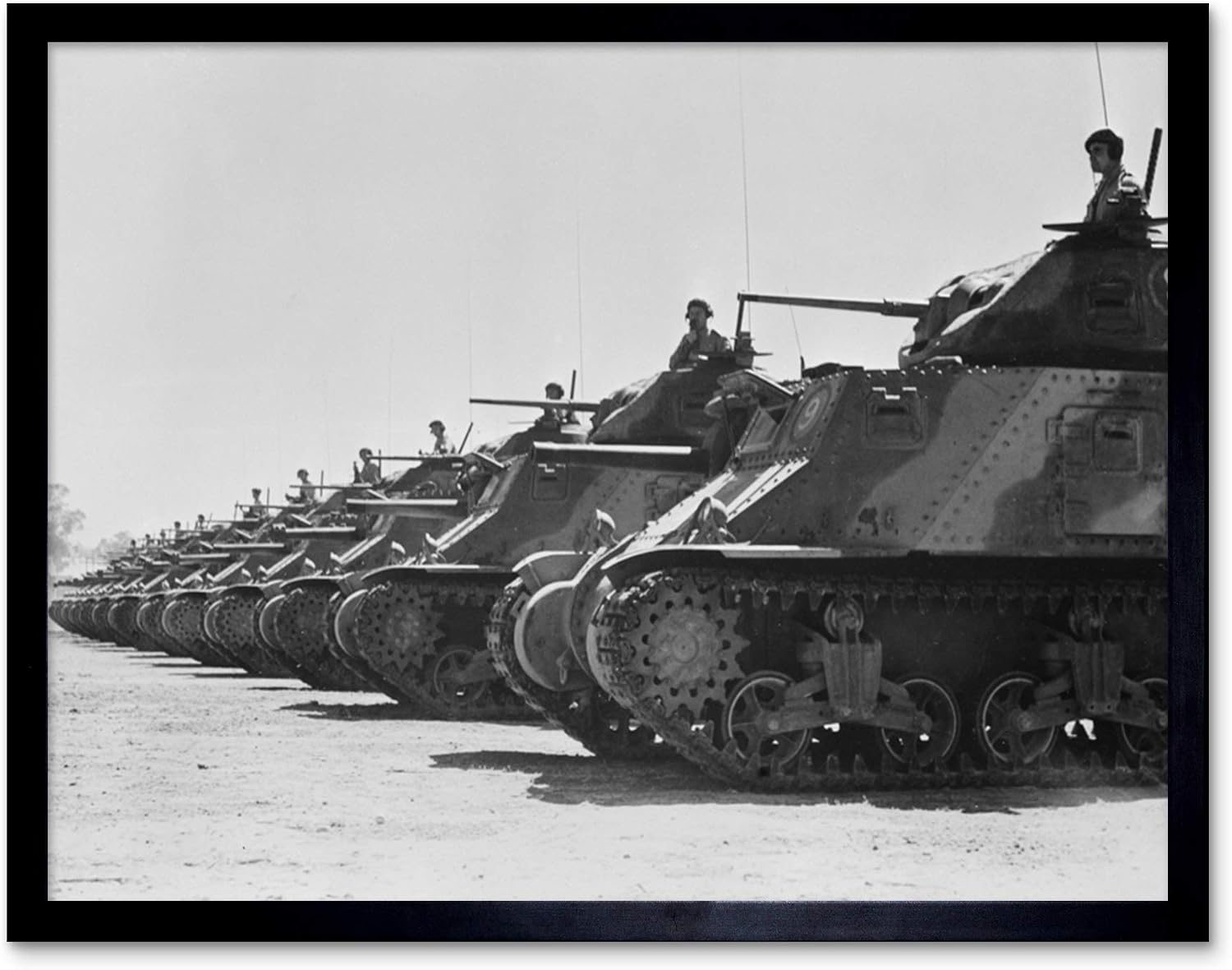 WWII Australian ANZAC Tank Crew Review 1944 Unframed Wall Art Print Poster Home Decor Premium