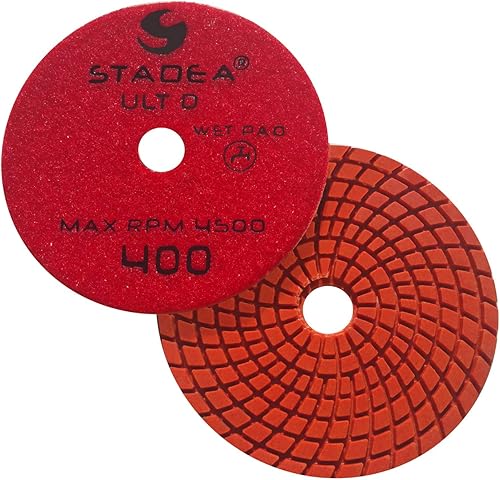 Stadea Almohadillas de pulido de granito PPW111X 4 "arena del cojín 500 del diamante para el pulido de las piedras del cuarzo del granito