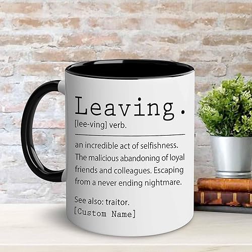 Miniatura 5 de WHIDOBE Taza de despedida personalizada de compañero de trabajo para mujer, taza de despedida personalizada de 11 oz y 15 onzas para compañero de