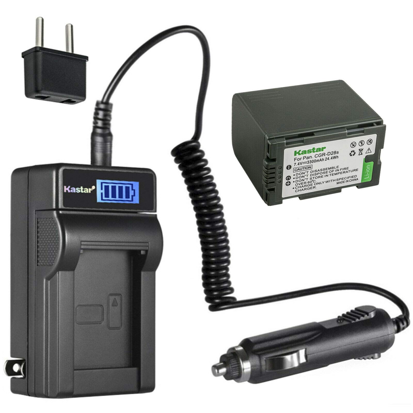 Amazon.com : Kastar 1-Pack CGR-D28 Battery and LCD AC Charger