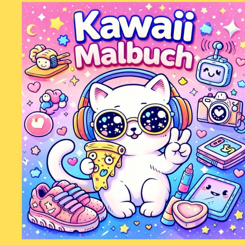 Kawaii Malbuch – Süß, cool & total im Trend!: modernes Kawaii-Malbuch - perfekt für Kinder und Jugendliche, die süße Motive lieben, aber trotzdem etwas Cooles und Zeitgemäßes suchen