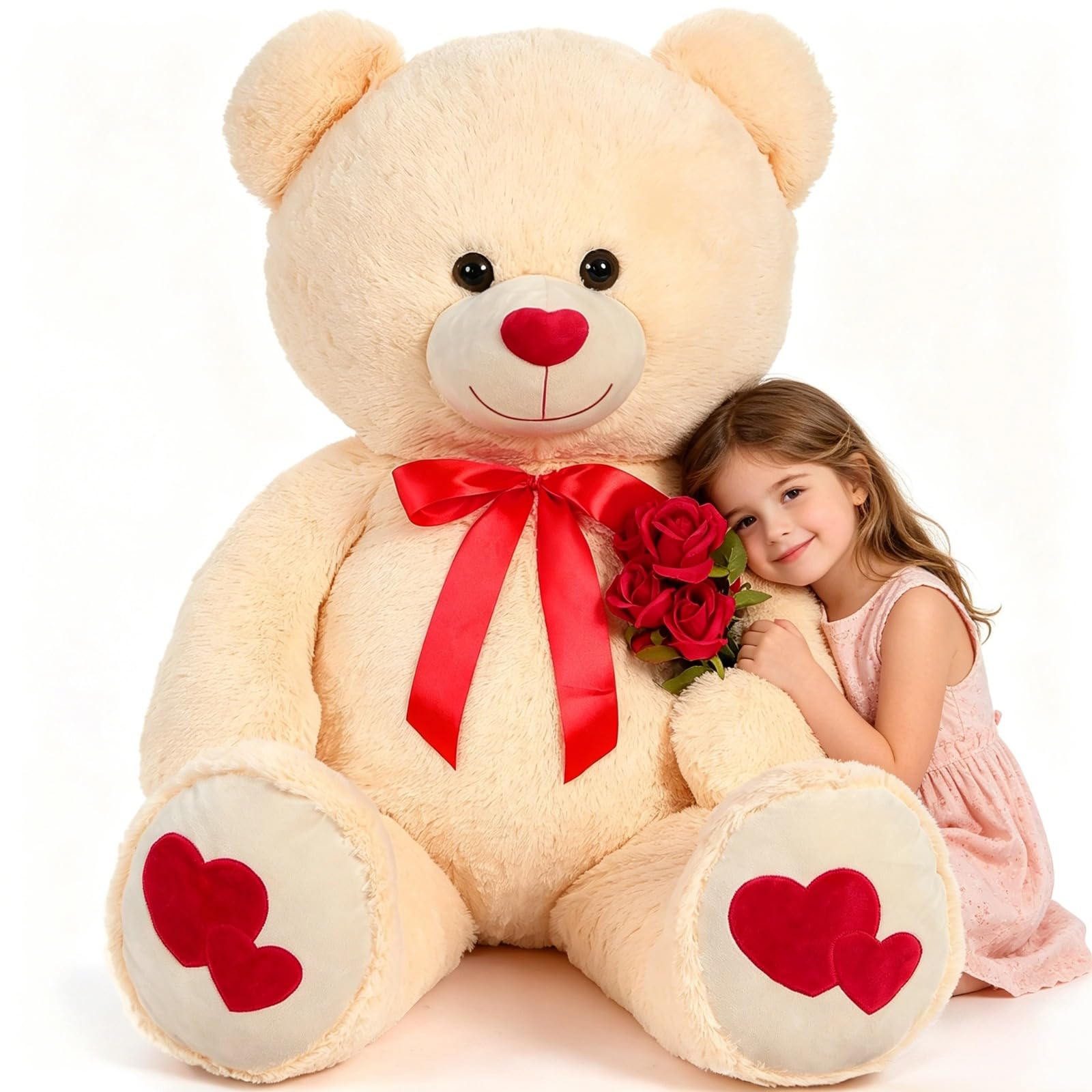 Amazon.com: Tezituor 4 Ft Giant Teddy Bear Stuffed Animal - Big