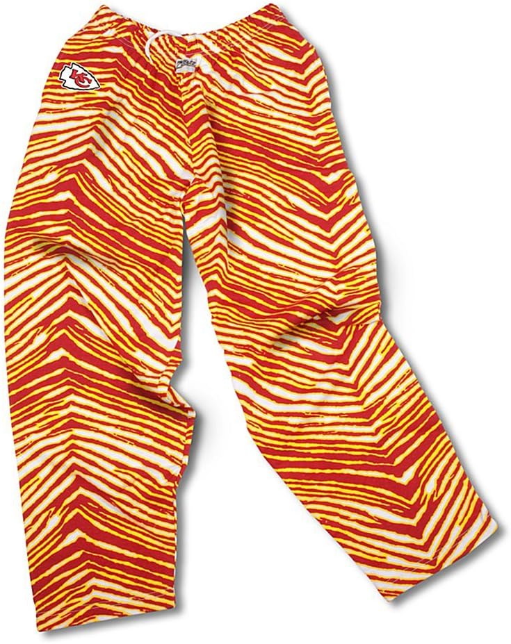 Zubaz NFL Men's Classic Zebra Print Team Logo Pants, Team Variation