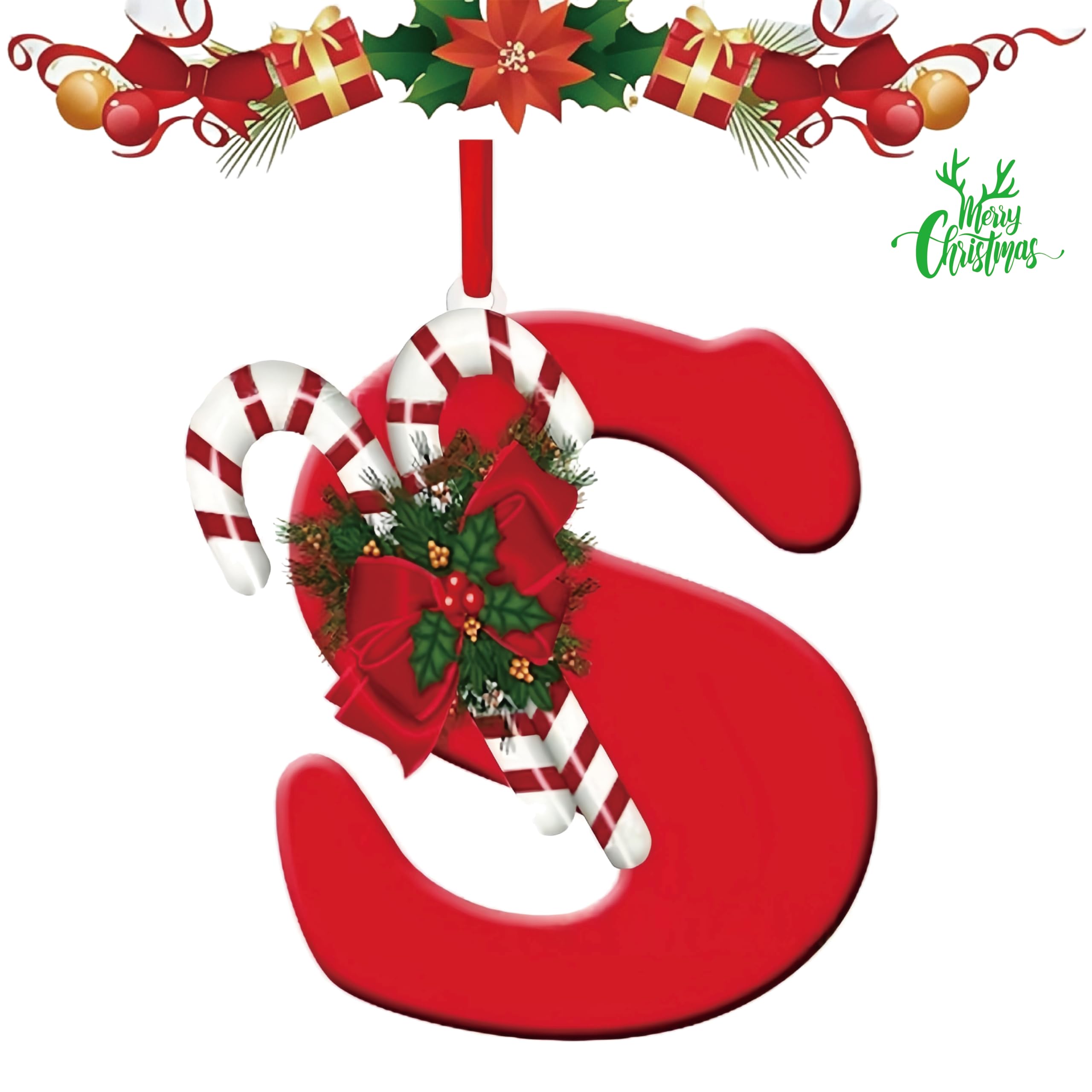 Zhihehui Letters-S Letter Hanging Christmas Tree Decoration Is A Must-Have For Personalized Diy Christmas Decoration. It Is Sturdy, Not Easily Damaged Or Deformed, And Can Be Used Both Indoors And Outdoors (Letters-S)