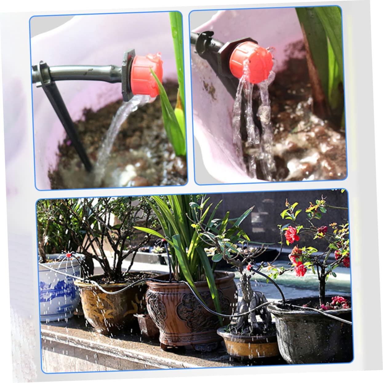 FUNOMOCYA Drip Irrigation Dripper Nozzles 8-Stream Emitter for Lawn Garden Agriculture Save Water Efficiently