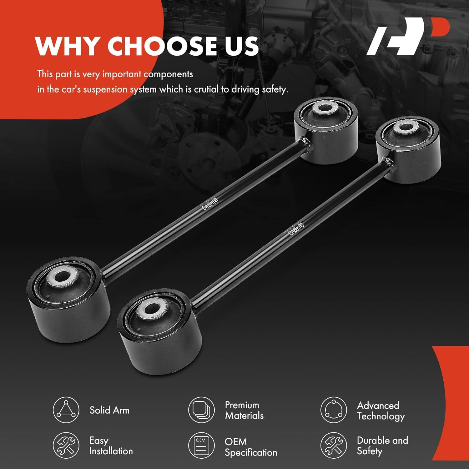 A-Premium 2 x Rear Upper Control Arms, with Bushing, Compatible with Toyota 4Runner 2010-2022 & Lexus GX460 2010-2022