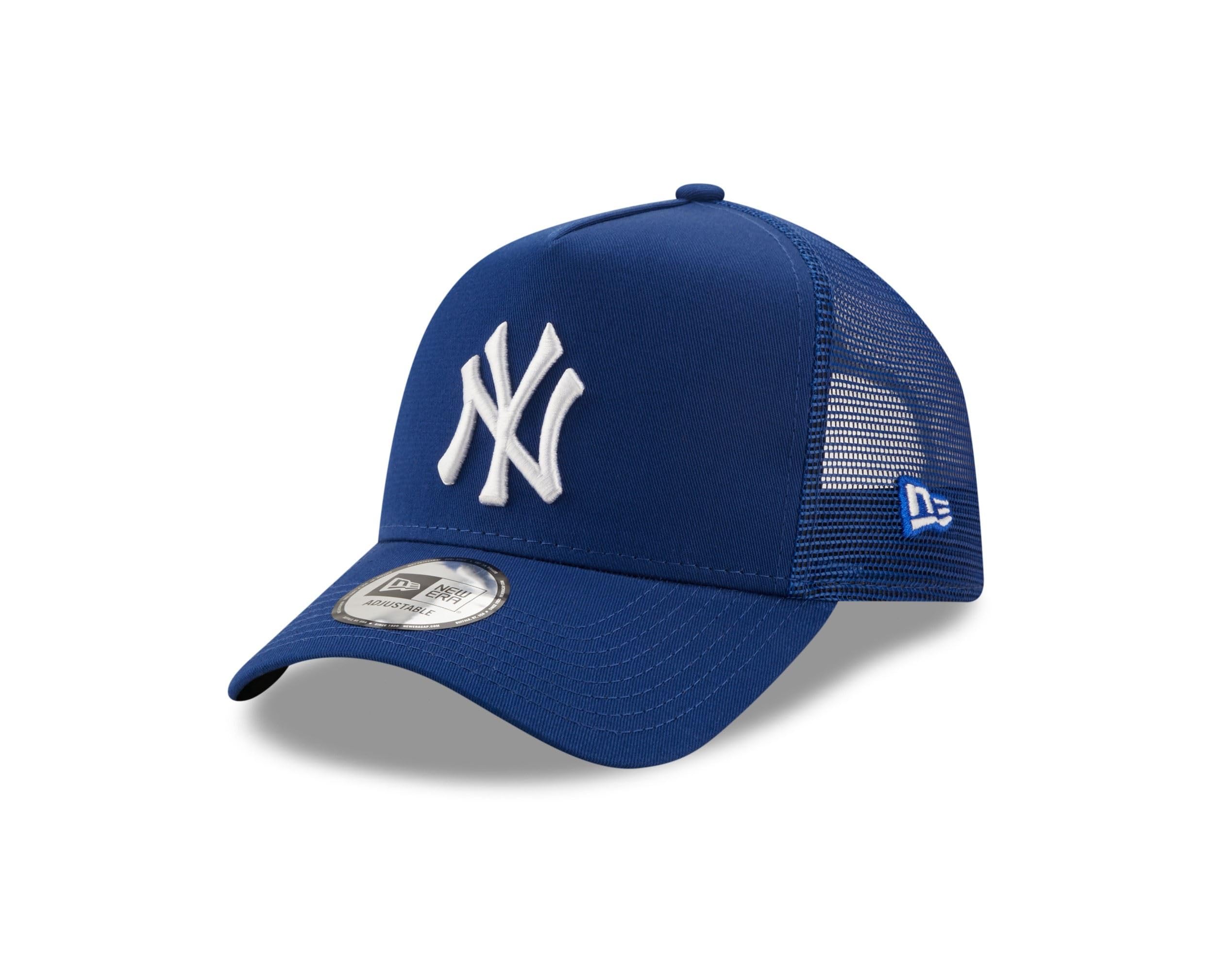 New Era Unisex New York Yankees #35286 Ny Trucker Cap New York Yankees Mlb Baseball Adjustable Hat Blue Team Logo Snapback Mesh