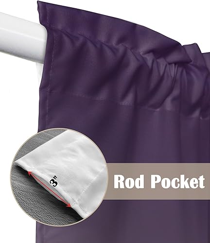 Miniatura 6 de Cenefas con festón para ventanas, cortinas de ventana de cocina gris lavanda con bolsillo para cortinero, cortinas para ventana sobre el fregadero,