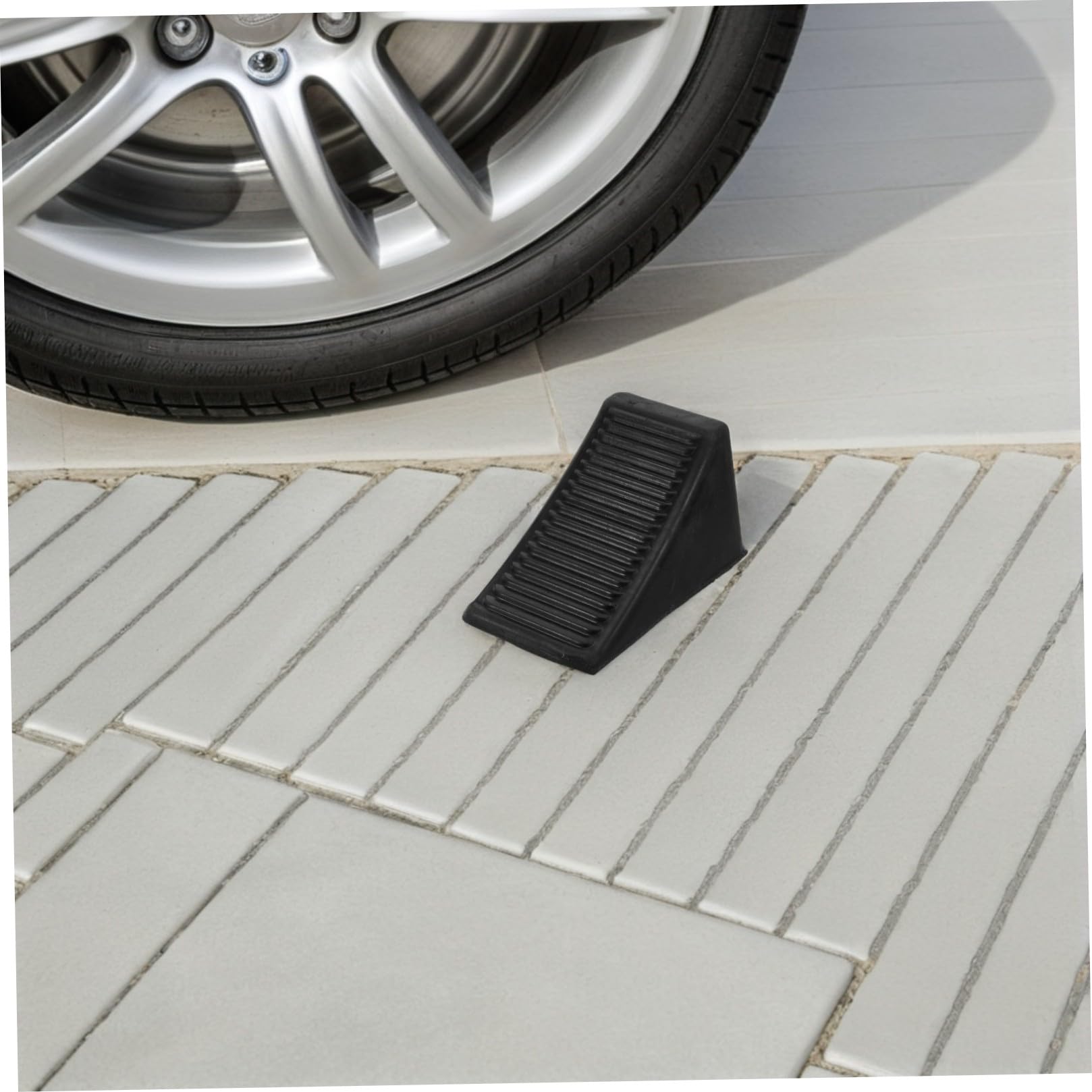 Cabilock 2 Calzos De Goma Para Neumáticos De Coche Para Caravanas Garajes Aparcamientos Color Negro