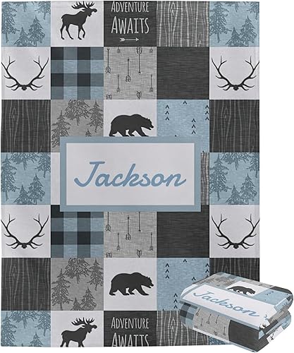 ColorAce Manta personalizada con nombre, manta de bebé personalizada para niños y niñas, manta personalizada con nombre para niños y adultos, manta