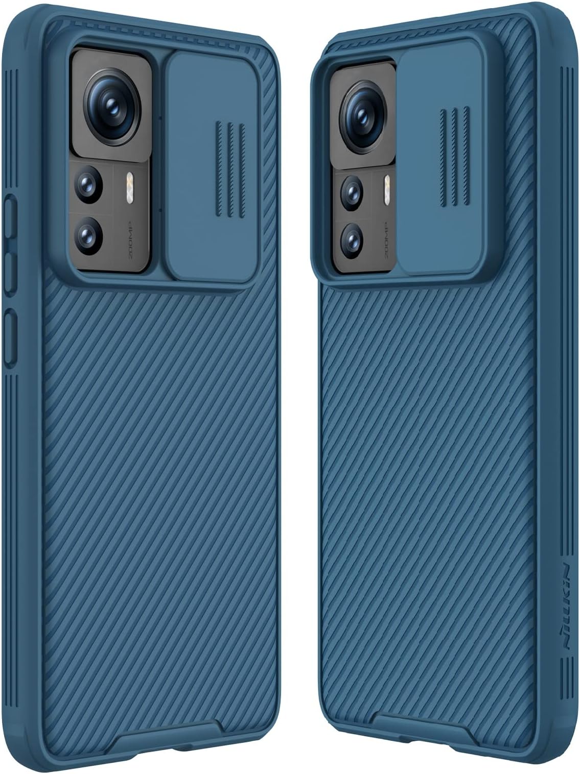 for Xiaomi 12T Pro Case Cover, Xiaomi 12T Pro Phone Case with Slide Camera Protector Cover Hard PC TPU Slim Rugged Protective Phone Case for Xiaomi mi 12t pro (Blue)