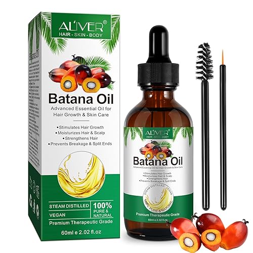 ALIVER Aceite de batana para el crecimiento del cabello, aceite de batana orgánico prensado en frío, aceite de batana 100% natural, mejora el brillo