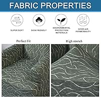 Vista 2 de Fundas para silla de ala, 2 piezas, elásticas, de elastano, con respaldo de ala, fundas para sofá, fundas protectoras de muebles, suaves con parte 9