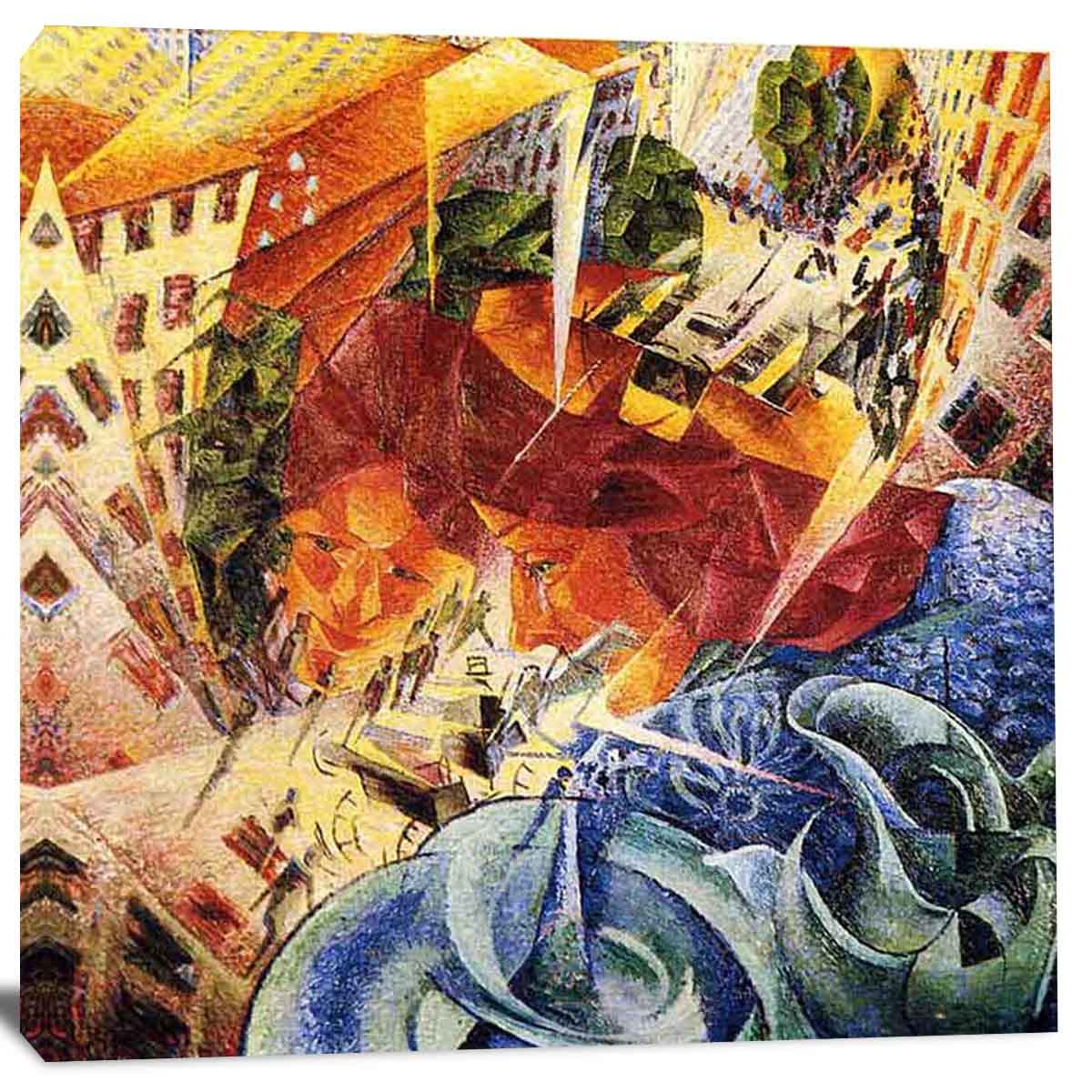 Amazon.co.jp: ウンベルト・ボッチョーニ 油絵 名画 絵画 インテリア