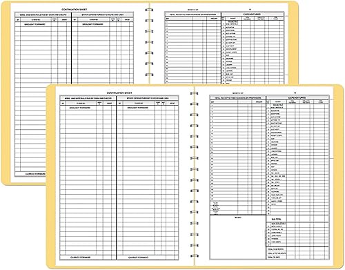 Registro mensual de contabilidad Dome 612 con cubierta color tostado y 128 páginas, 11 x 8 12 pulgadas, anillado, 2 paquetes, Beige