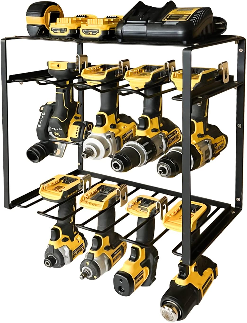 FLINTER Power Tool Organizer, 8 Drill Holder Wall Mount