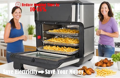 Miniatura 2 de Paquete de 3 bandejas para cocinar para cocinar bandejas de repuesto de malla de acero inoxidable para horno freidora de aire instantáneo de 10