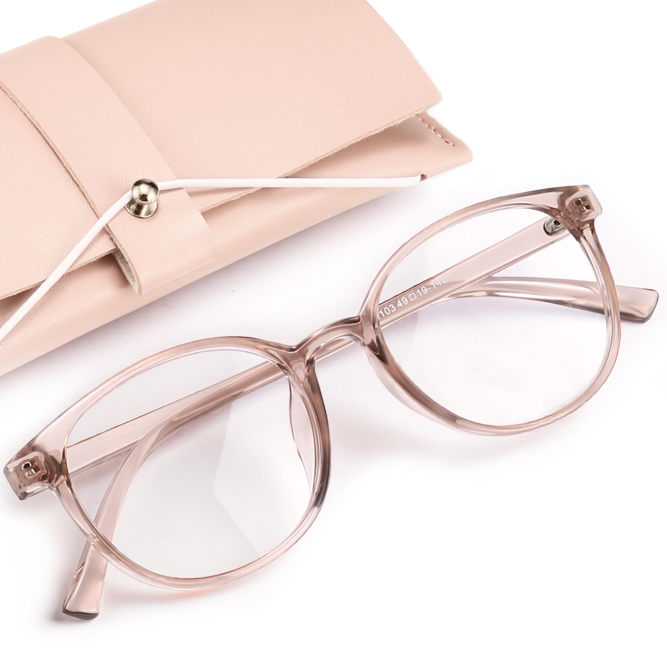 miyya Stylish Blue Light Glasses for Woman with Case - Cute Blue Light Blocking Computer Glasses - Anti Eyestrain & UV Glare