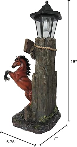 Miniatura 7 de DWK Stallion's Greeting Western Horse - Linterna solar LED para patio y jardín