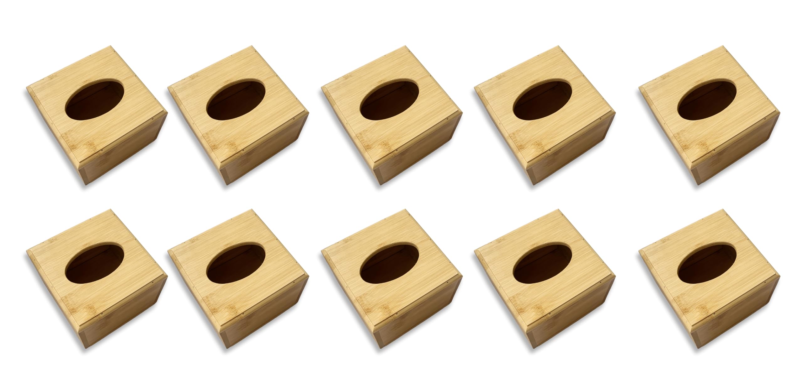 Tissue Box Multipack Tissue Holder Cube Small Wooden Tissue Cover Bamboo Wooden Tissue Dispenser Box Small Tissue Cover Bottom Open (10)