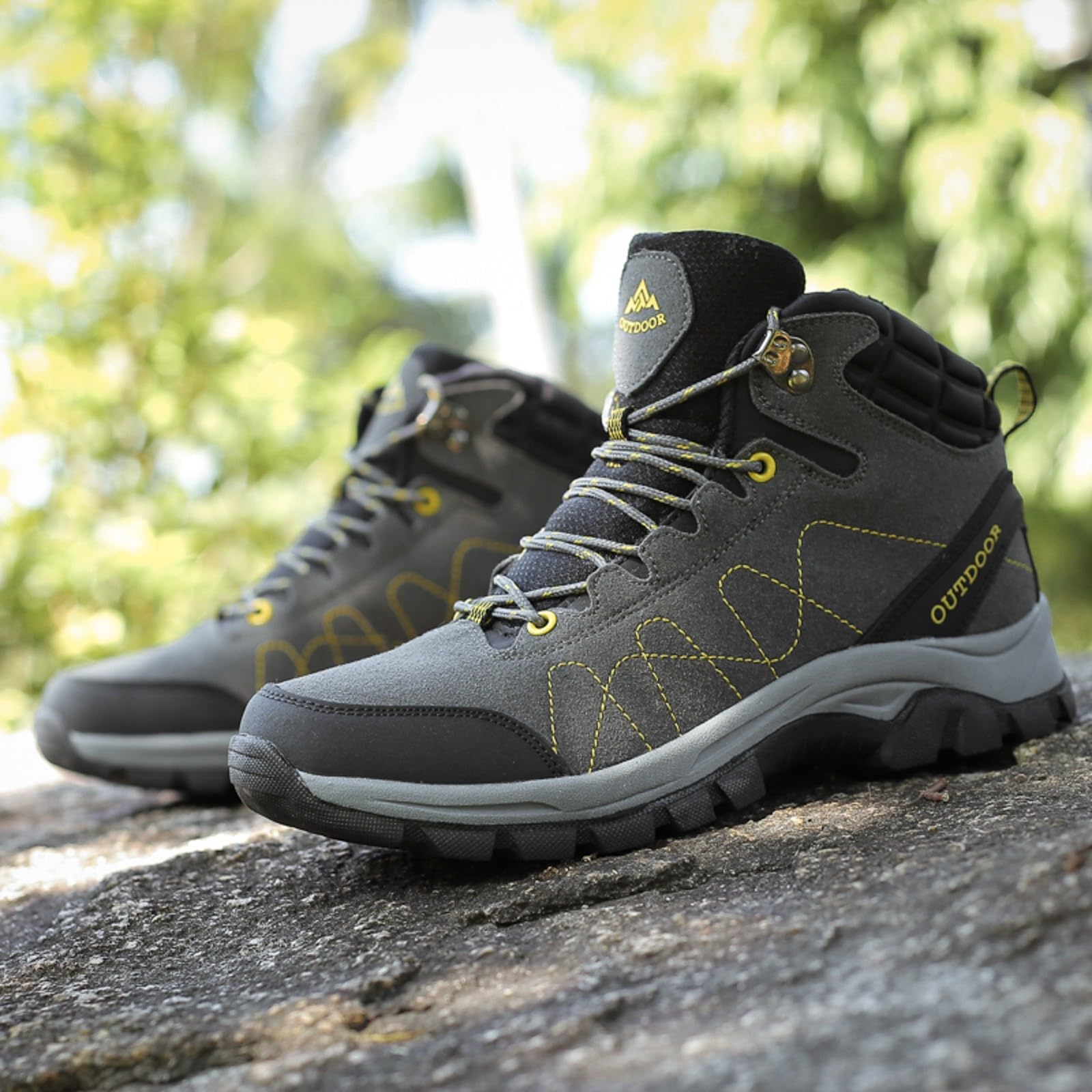 Zapatos de Hombre Pareja, Zapatos de Senderismo de Suela Gruesa, Zapatillas de montañismo al Aire Libre, Antideslizantes y Transpirables para Aventura y Naturaleza