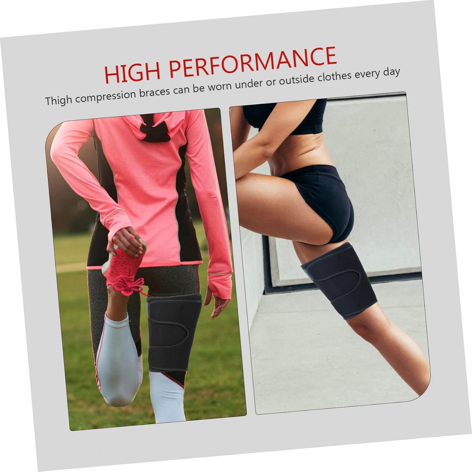 Compression Sleeve Leg Sleeves for Men Football Thigh Pads Running Leg Support