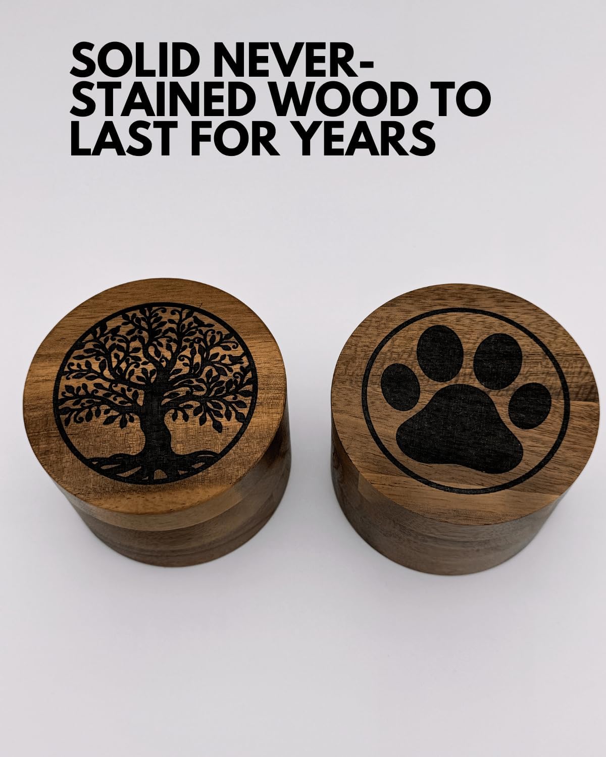 Small Urns for Human Ashes Keepsake Wood Mini Urn Cremation Keepsake Box for Male/Female Human/Pet Ashes Tree of Life Engraved Biodegradable Funeral Cremate Memorial Box - Image 5