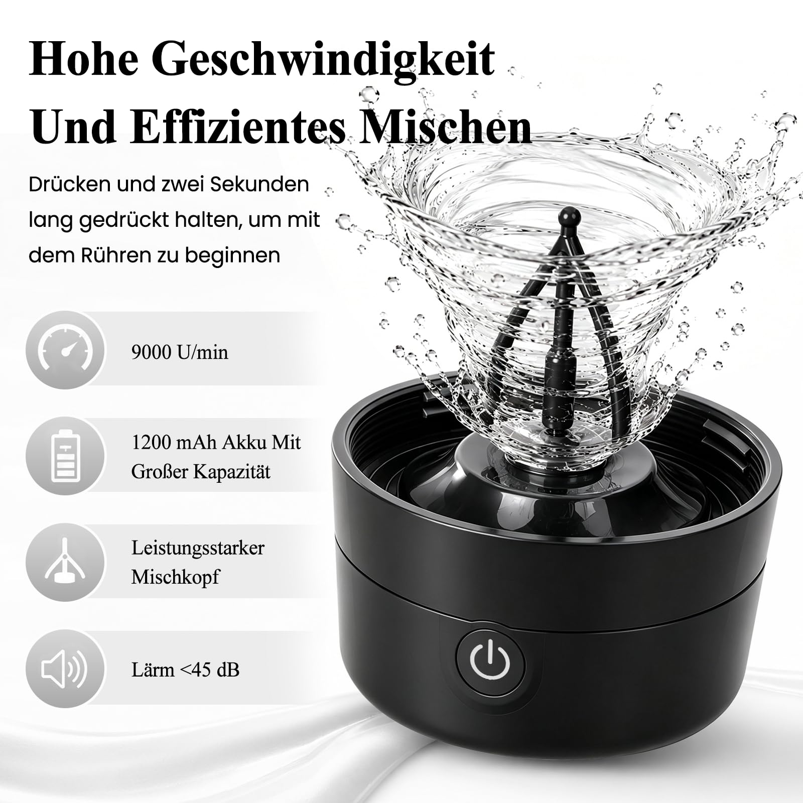 Shaker elettrico da 630 ml, shaker per proteine con scomparto per la polvere, shaker elettrico per proteine con base motore rimovibile, ricaricabile tramite USB-C, a prova di perdite e senza BPA, per