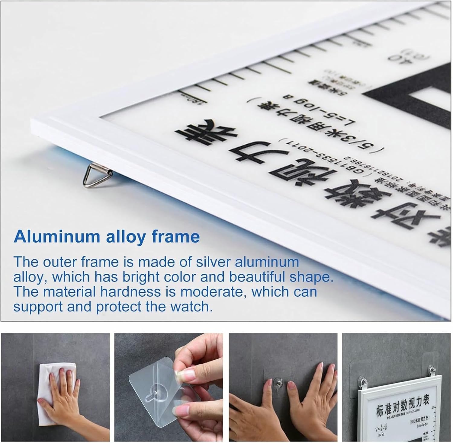 Eye Chart Light Box, LED Eye Vision Chart, Standard Eye Exam Chart, 2.5/5m Measurement Distance and Remote Dimming, No Fade and No Glare, for Clinics, Schools, Optical Shops, Hospitals(90*30*0.6cm/35.