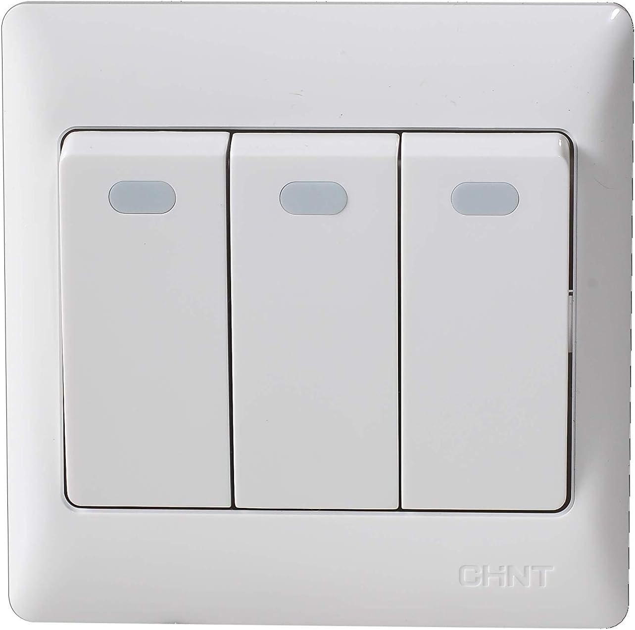 Chint 7G white (3 gang 1 way wall light switch 10A 250V)