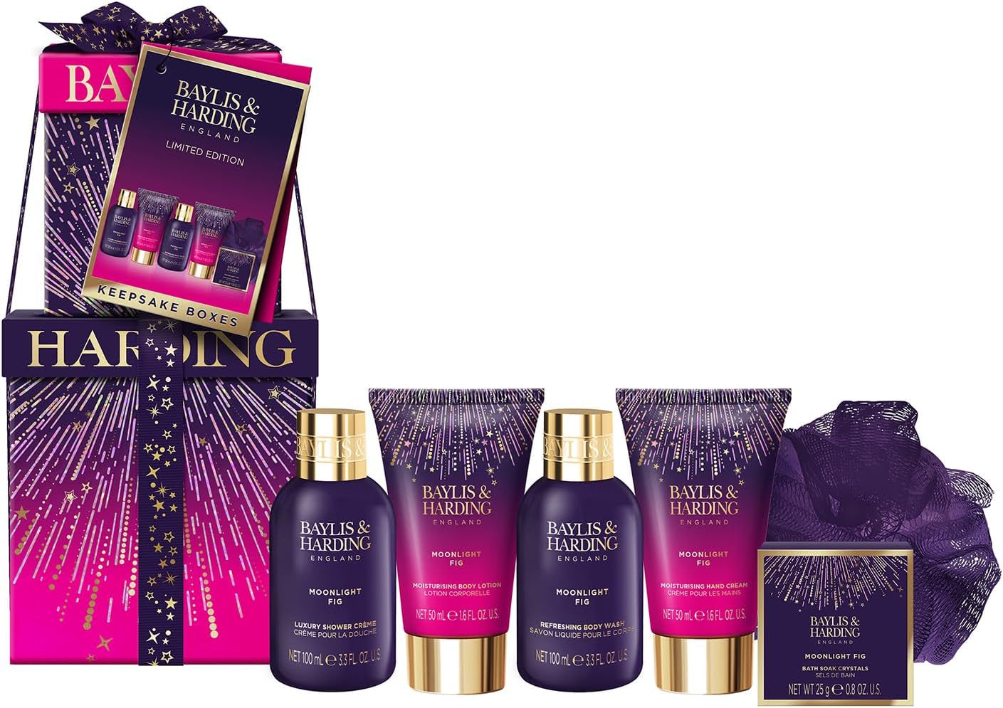 Baylis & Harding Moonlight Fig Luxury Pamper Present Gift Set - Vegan Friendly (Pack of 1)