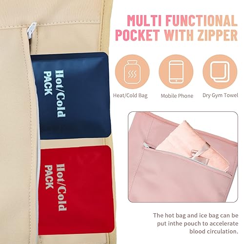 Miniatura 5 de Paquete de 2 envolturas de aceite de ricino, kit de aceite de ricino orgánico reutilizable con correa ajustable y bolsillo de almacenamiento,