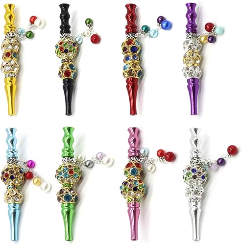 8 unids Shisha cachimba boca puntas de la cachimba colorido diamante cachimba boquilla manguera accesorios soporte de lujo mejor que las puntas de