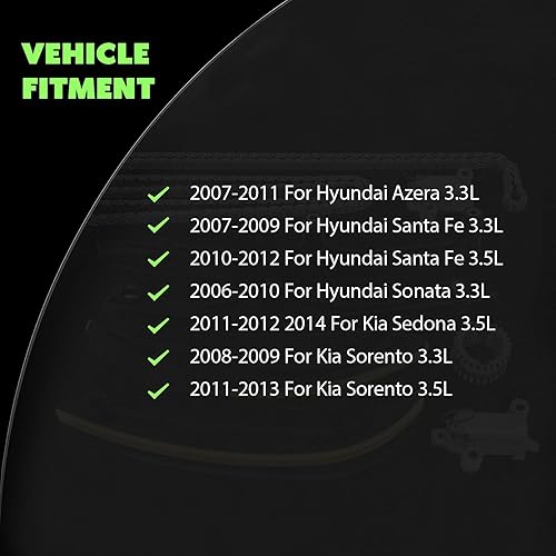 Miniatura 5 de SCITOO Kit de cadena de distribución HL3Z-6306-A para Ford para F150 3.5L 2017-2021, para Ford para Expedition 3.5L 2017-2021, para Lincoln para