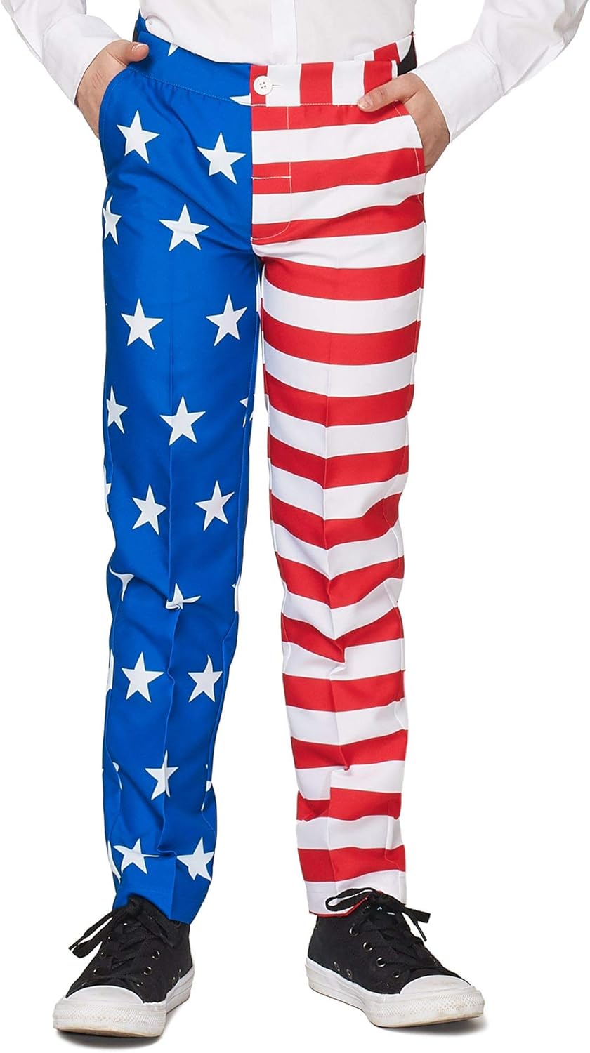 Suitmeister Boys Suit - Flag Summer Gamer Print Outfit Slim Fit