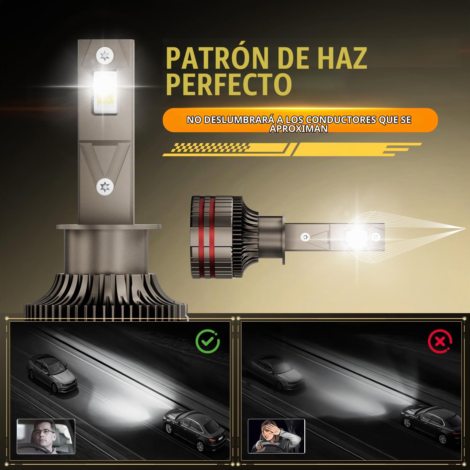 KOYOSO H11 LED Bombillas 180W 36000LM Lámpara Faro para 12V Auto, 2 Piezas | Compatible CANBUS, Luminosidad Mejorada, IP68, 360° light No Dark, 15000RPM Fan & 2 Copper Tubes Refrigeración Óptima
