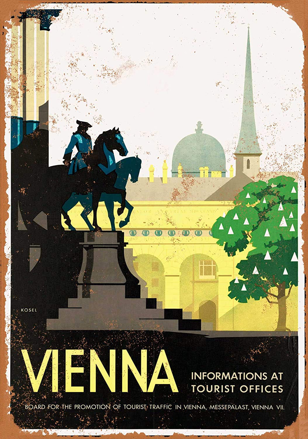 Bioprocess Vienna Austria Metal Tin Sign 8X12 Inches