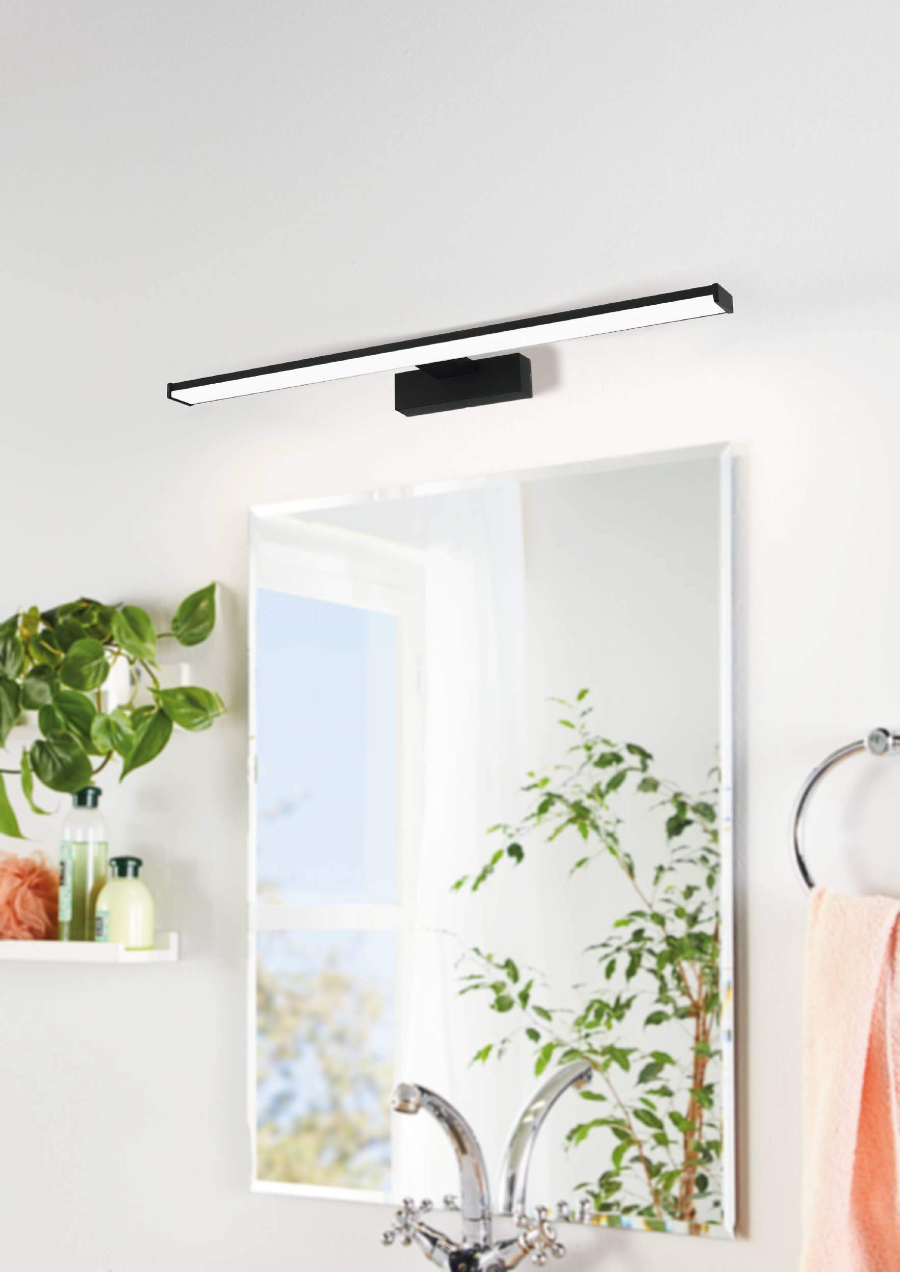 EGLO Pandella 1 LED Wall Light, Mirror Light Made of Aluminium and Plastic, Bathroom Lamp in Black, White, Wet Room Light - Image 2