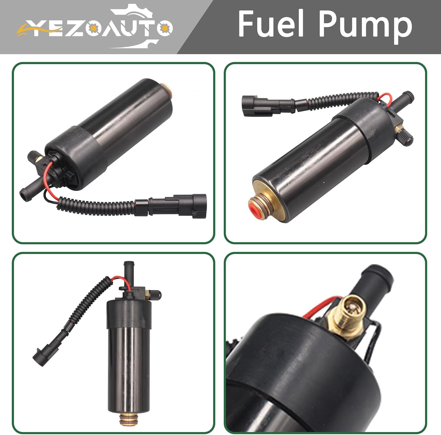 Fuel Pump with pressure valve for Johnson Evinrude 200HP 225HP 250HP 300HP E-TEC 90 DEG 3.3L 3.4L 2005-2014 Replaces 5006063 5010821(pattern with schrader valve)