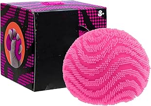 Fuzz Ball Squishy,Fuzz Ball Stress Relief Squeeze Toy, 2.5 Inch Sensory Fidget FuzzBall for Kids & Adults, Anxiety Relief Handheld Pressure Toy for Office, School, Home (Pink)