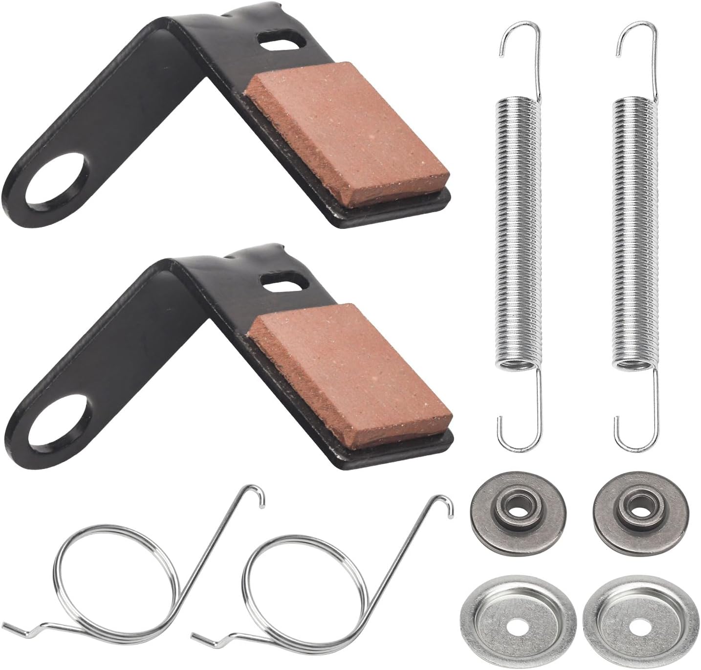 2 Set GY21943B Brake Pad Kit for Jo-hn Deere 42" L, D, X Series 100 105 115 100 110 120 125 130 Mower, Contain GX20515 Retainer GX20494 Spring GX23240 Deck Bushing & GX10120 Extension Spring
