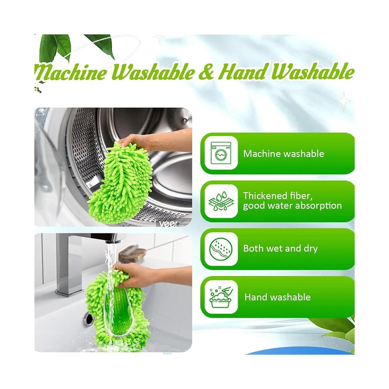 4/8 Uds., Compatible con barredora en seco y húmedo (10-12 Pulgadas)(8pcs)